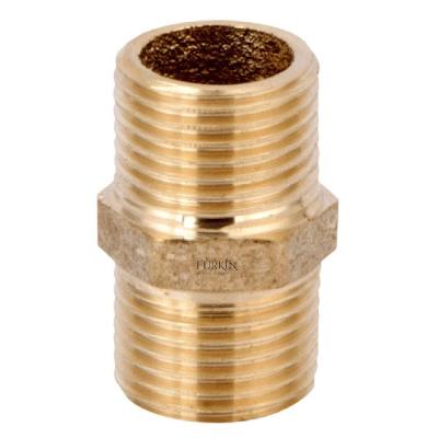 Niple Metálico 1-2 X 1-2 0282 para Conexões Hidráulicas com Acabamento Cromado Amarelo Furkin