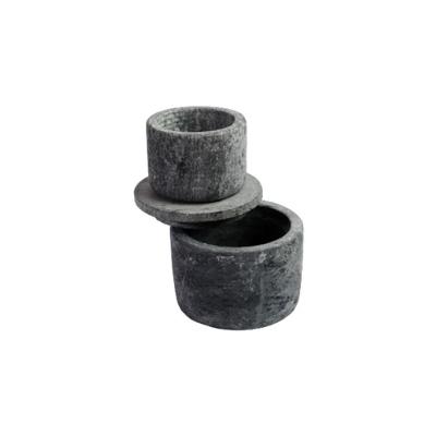 Manteigueira Francesa Redonda 9cm Pedra Sabão para Servir e Decorar Cozinha Rig Fundidos