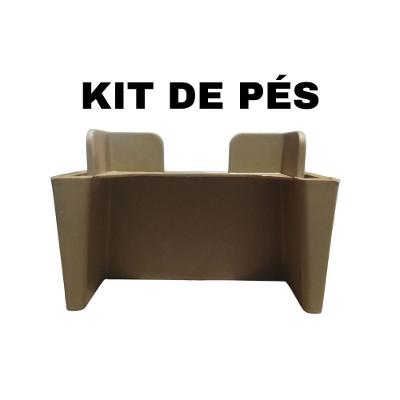 Pé para Guarda Roupas Loja Bele Ivy Kit 50 Pés para Móveis em Polipropileno Amêndoa Caramelo