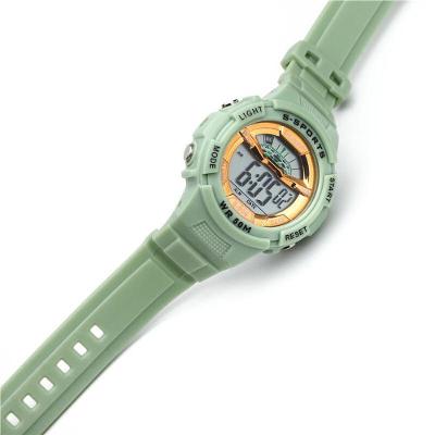 Relógio de Pulso Digital S506-03-1 com Luz Led Pulseira Tpu à Prova D'água Tudo em Caixa