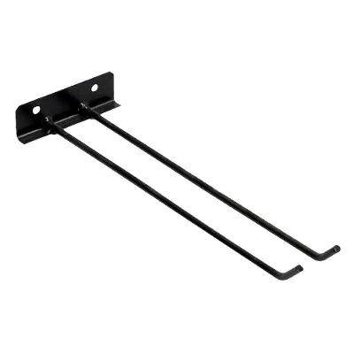 Suporte para Vassouras de Parede Aço Carbono 30cm Organizador Preto Ouro Minas