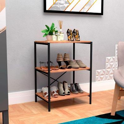 Sapateira Industrial Basilico 3 Prateleiras 60cm Preto-demolição Gran Belo