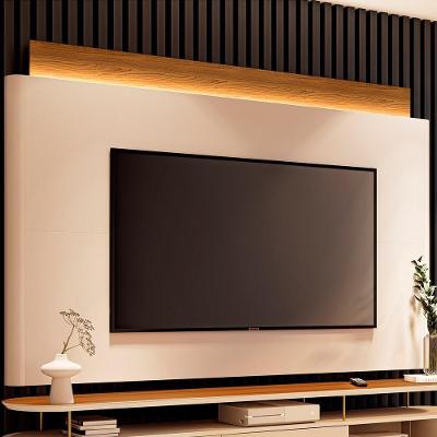 Painel para Tv Majestade com Led Até 85 Polegadas Mdf Off White-cinamomo Gran Belo