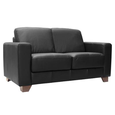 Sofá Estocolmo G03 2 Lugares 155cm Preto Couro para Sala Gran Belo