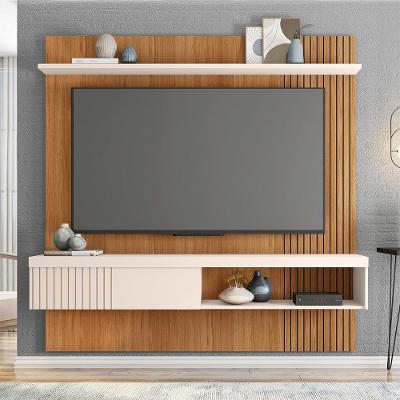 Painel para Tv Selina 65 180cm Mdp com Porta de Correr Freijo-offwhite Gran Belo
