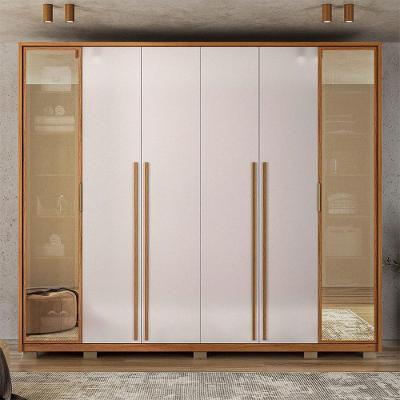 Guarda Roupa Casal Galeno G11 6 Portas de Bater 6 Gavetas MDF Freijó-Off White Gran Belo