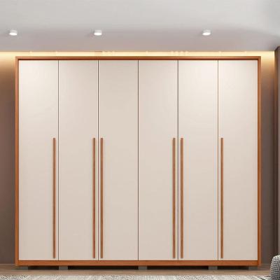 Guarda Roupa Casal Valentino G11 6 Portas de Bater 6 Gavetas MDF Freijó-Off White Gran Belo