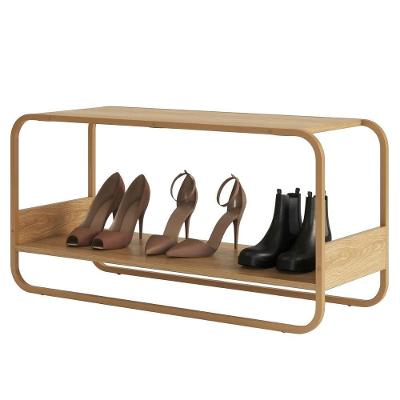 Sapateira Banco Luna 28088 90cm MDP Hanover Dourado Artesano Móveis