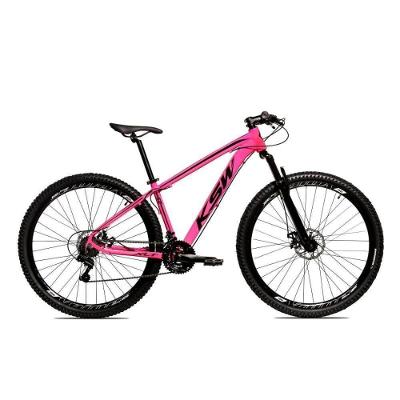 Bicicleta Xlt Mountain Bike Aro 29 Quadro Alumínio 24 Marchas Rosa Preto KSW
