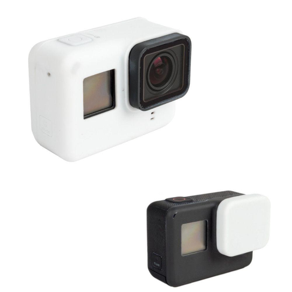 Capa e Tampa Silicone para Câmeras GoPro 5 à 7 - Branca - 1