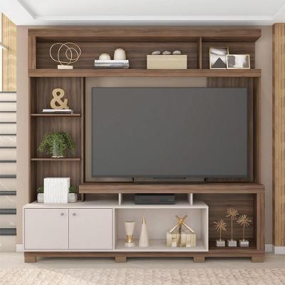 Home Estante Rio para Tv 65 210cm Mdp Nogueira-offwhite Gran Belo