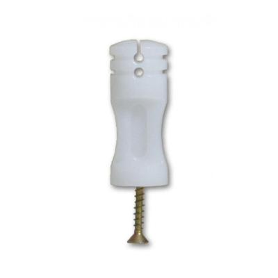 Isolador para Haste de Cerca Elétrica com Parafuso 100 Unidades Branco Hombrus