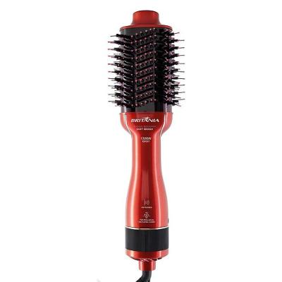 Escova Secadora BES12V Oval Vermelho Britânia para Cabelos com Volume e Brilho Bivolt 