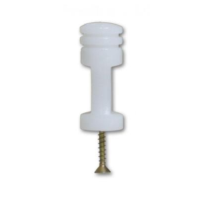 Isolador para Cerca Elétrica Haste Comum Branco Pacote 50 Unidades Hombrus