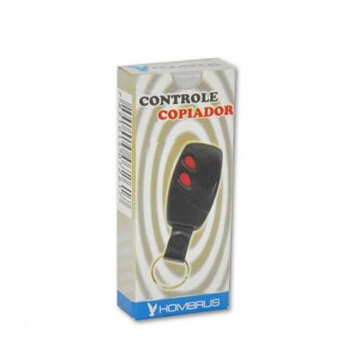 Controle Copiador Hombrus 2 Botões 433MHZ para Alarme e Motor com Bateria 12V