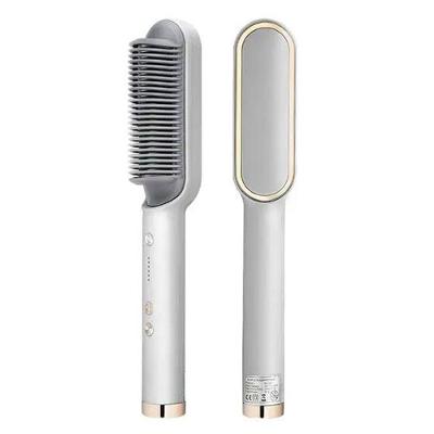 Escova Alisadora De Cabelo 3 Em 1 Com Pente Especial Bivolt