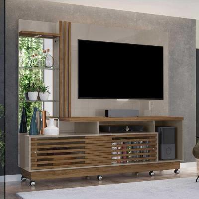 Home Theater Stall G97 para Tv Até 60 200cm MDP com LED Fendi Naturale Gran Belo