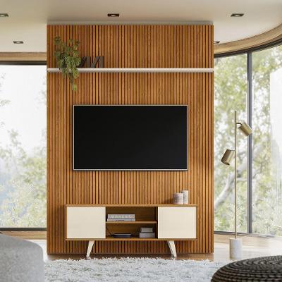 Conjunto Painel com Bancada Morpheus 65 Polegadas MDP Off White Gran Belo