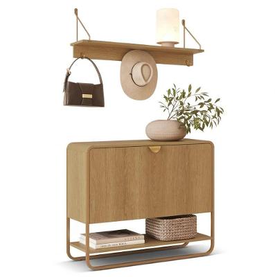Sapateira Luna 28109 1 Porta 93cm com Pés Metálicos Dourado Artesano Móveis