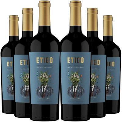Kit 6 Garrafas Vinho Tinto Seco Mendoza Argentina Carbonero Malbec 750ML