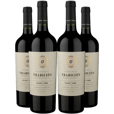 Kit 4 Garrafas Vinho Tinto Agrelo Susana Balbo Wines Tradicion Malbec 750ML