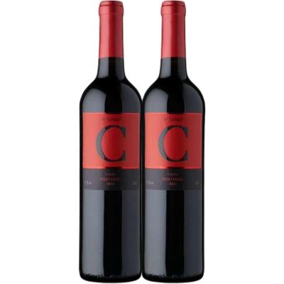 Kit 2 Garrafas Vinho Tinto Dão Portugal Cabriz Terras da Beira Uvas Touriga Nacional Tinta Roriz