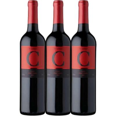Kit 3 Garrafas Vinho Tinto Meio Seco Dão Portugal Cabriz Terras da Beira Touriga Nacional Tinta