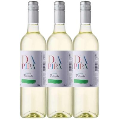 Kit 3 Garrafas Vinho Frisante Branco Portugal Adega de Cantanhede da Pipa Uvas Brancas Portuguesas