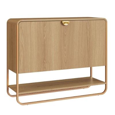 Sapateira Luna 28091 1 Porta 93cm MDF MDP Dourado Artesano Móveis
