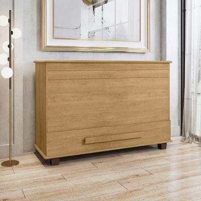 Baú Itália Rv 136cm com Gaveta em MDF Cinamomo para Quarto Moderno RV Móveis