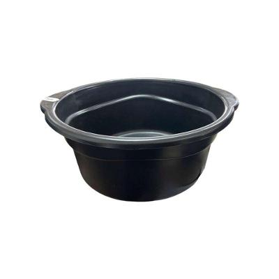 Bacia Redonda 25L Polipropileno Multiuso para Lavanderia Cozinha Banheiro Preto