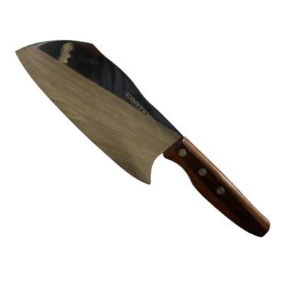 Cutelo Aço Inox 28,5cm Profissional Cortes Pesados Cabo Madeira Thika Importadora