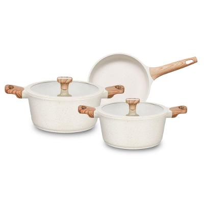 Conjunto de Panelas 3 Peças Titanium Alumínio com Revestimento Cerâmico Marrom