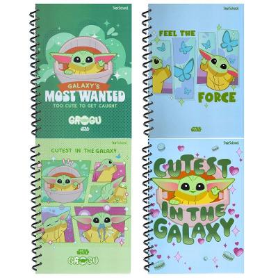 Caderno Espiral Capa Dura 1x1 Jandaia Grogu Star School 80 Folhas Pautadas 1 Matéria