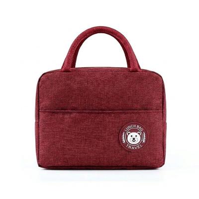 Bolsa Térmica Lunch Bag para Marmita e Lanche em Poliéster Vermelho Draik