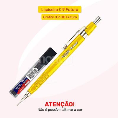 Kit Lapiseiras Técnicas Triangulares OEM 0.5mm 0.7mm 0.9mm com Grafite Preto