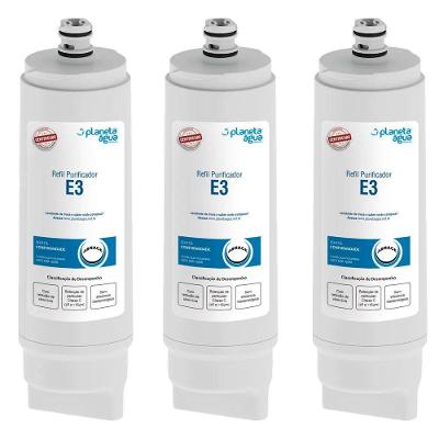 Kit 3 Refis E3 Planeta Água para Purificador Compatível com IBBL Imaginare FR600 e Atlantis