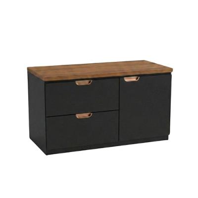 Gabinete para Banheiro Modena Suspenso MDF 100cm Preto Venturi