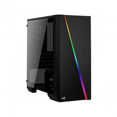 Gabinete Gamer Mini Cylon com Lateral Acrílica e Painel Led Rgb Preto Aerocool