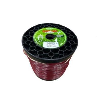 Fio de Nylon para Roçadeira 2,7mm 2kg Quadrado Vermelho para Jardins e Campos Grilon