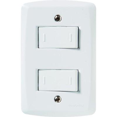 Conjunto 4x2 Interruptores Paralelos 10A 250V Lux2 Branco para Ambientes Tramontina