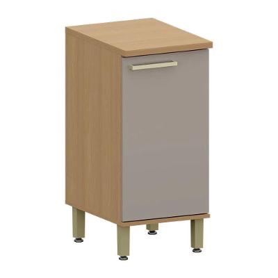 Balcão de Cozinha Duna 1 Porta MDF 40cm Freijó Cinammon com Tampo Luciane Móveis