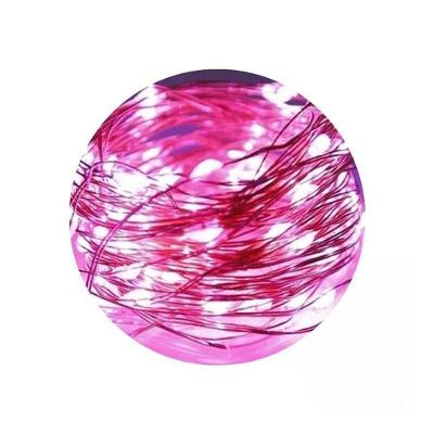 Kit 3 Fio de Fada LED 10 Metros para Decoração Rosa com Luz Rosa Wincy
