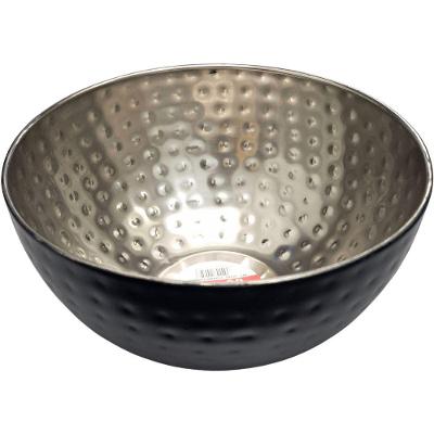 Saladeira de Aço Inox Matelada 15cm 0,8L para Mesa Organizada Preto em Casa Tem