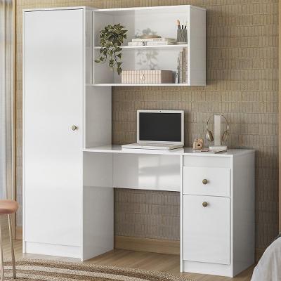 Mesa Escrivaninha Colmar Branco Z17 Moderna 1 Gaveta MDF-MDP 162cm Mpozenato