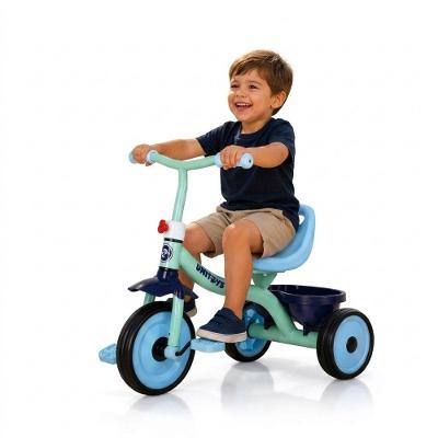 Triciclo Infantil Candy Azul com Pedais e Cestinha para Criança Partir de 1 Ano Unitoys