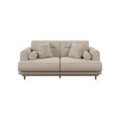 Sofá Living Coimbra 2 Lugares 180cm Bege em Linho Blossom Casa