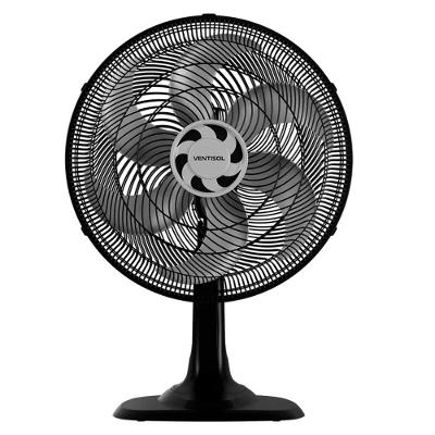Ventilador de Mesa Ventisol 40cm 6 Pás Preto Turbo 6 Pás 110V