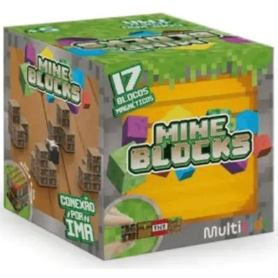 Blocos de Montar Magnéticos Mineblocks 17 Peças para Montagens Lúdicas Multikids