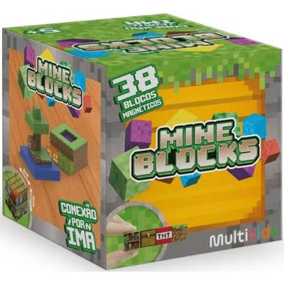 Blocos de Montar Magnéticos Mineblocks 38 Peças para Montagens Criativas Multikids